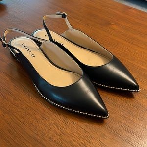 Coach Vae Skimmer Slingback Ballerina Flats size 9